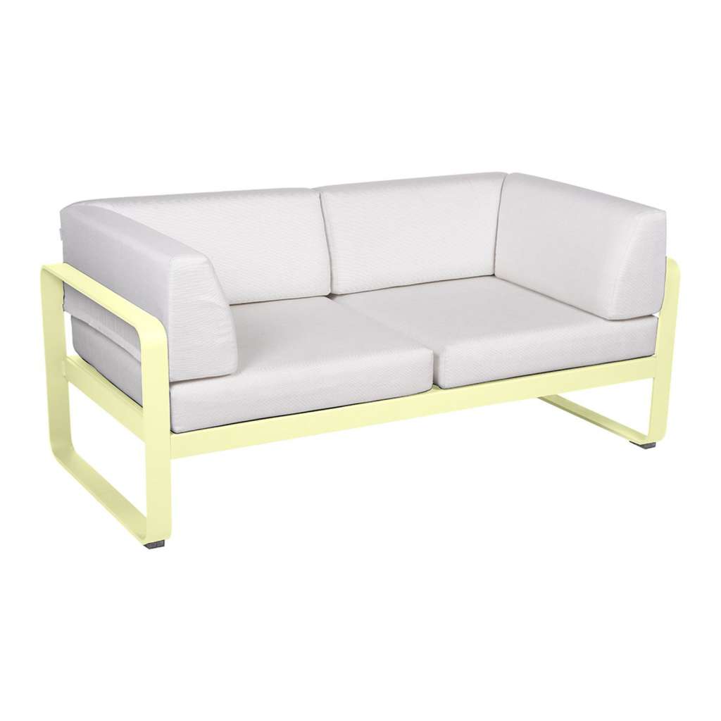 Fermob - BELLEVIE Clubsofa 2 Sitzer - A6 Zitronensorbet - 81 weißgrau