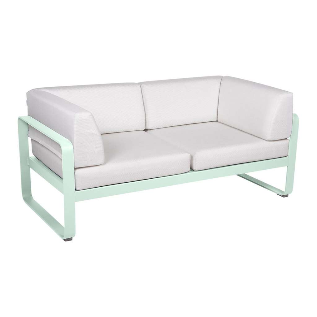 Fermob - BELLEVIE Clubsofa 2 Sitzer - A7 Gletscherminze - 81 weißgrau