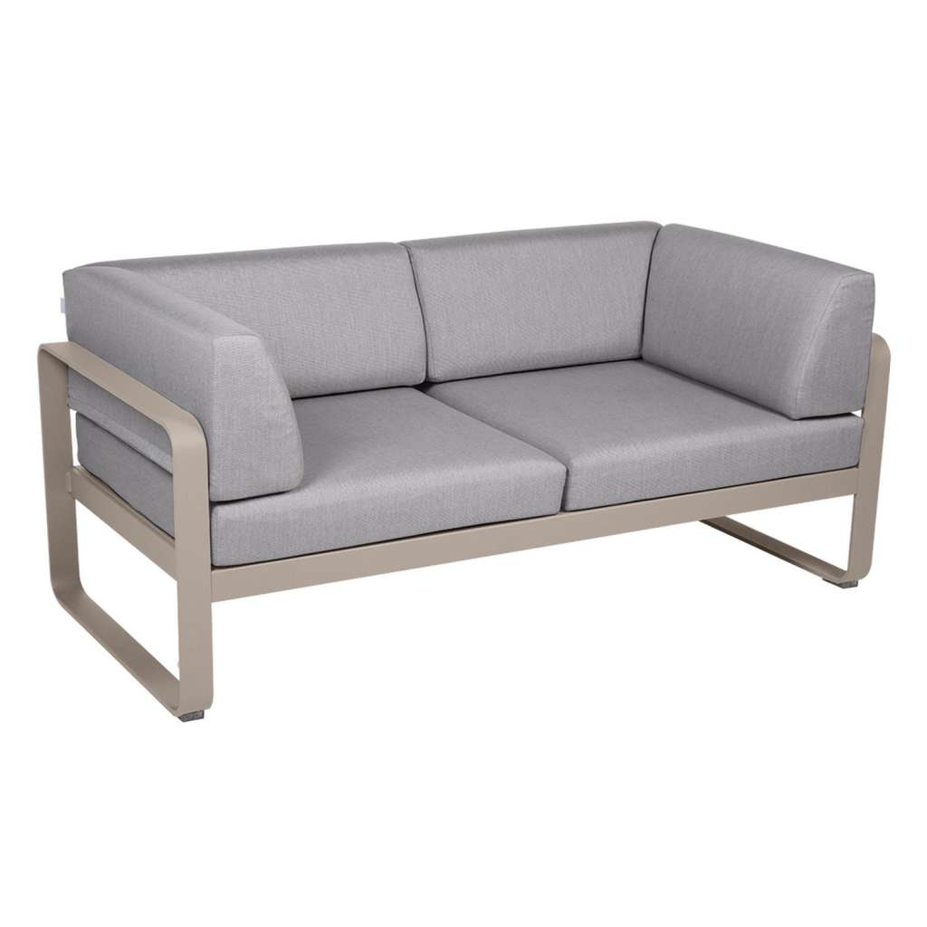 Fermob - BELLEVIE Clubsofa 2 Sitzer - 14 Muskat matt - 79 flanellgrau