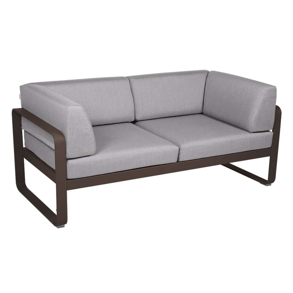 Fermob - BELLEVIE Clubsofa 2 Sitzer - 09 Rost matt - 79 flanellgrau
