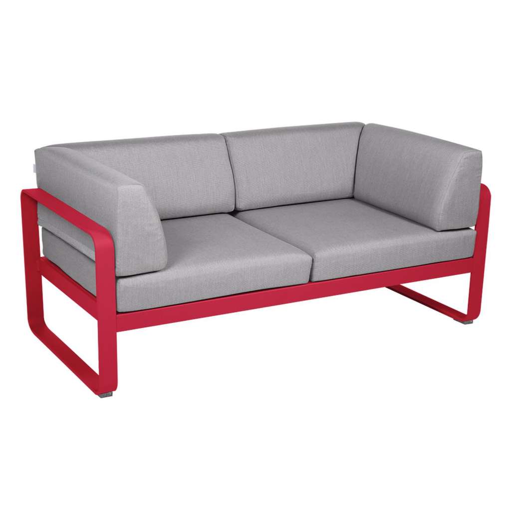 Fermob - BELLEVIE Clubsofa 2 Sitzer - 93 Rose Praline - 79 flanellgrau