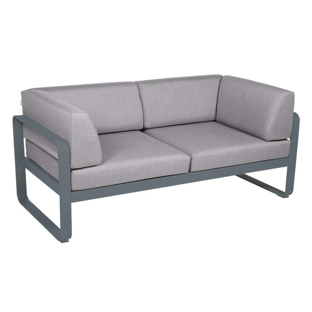 Fermob - BELLEVIE Clubsofa 2 Sitzer - 26 Gewittergrau matt - 79 flanellgrau