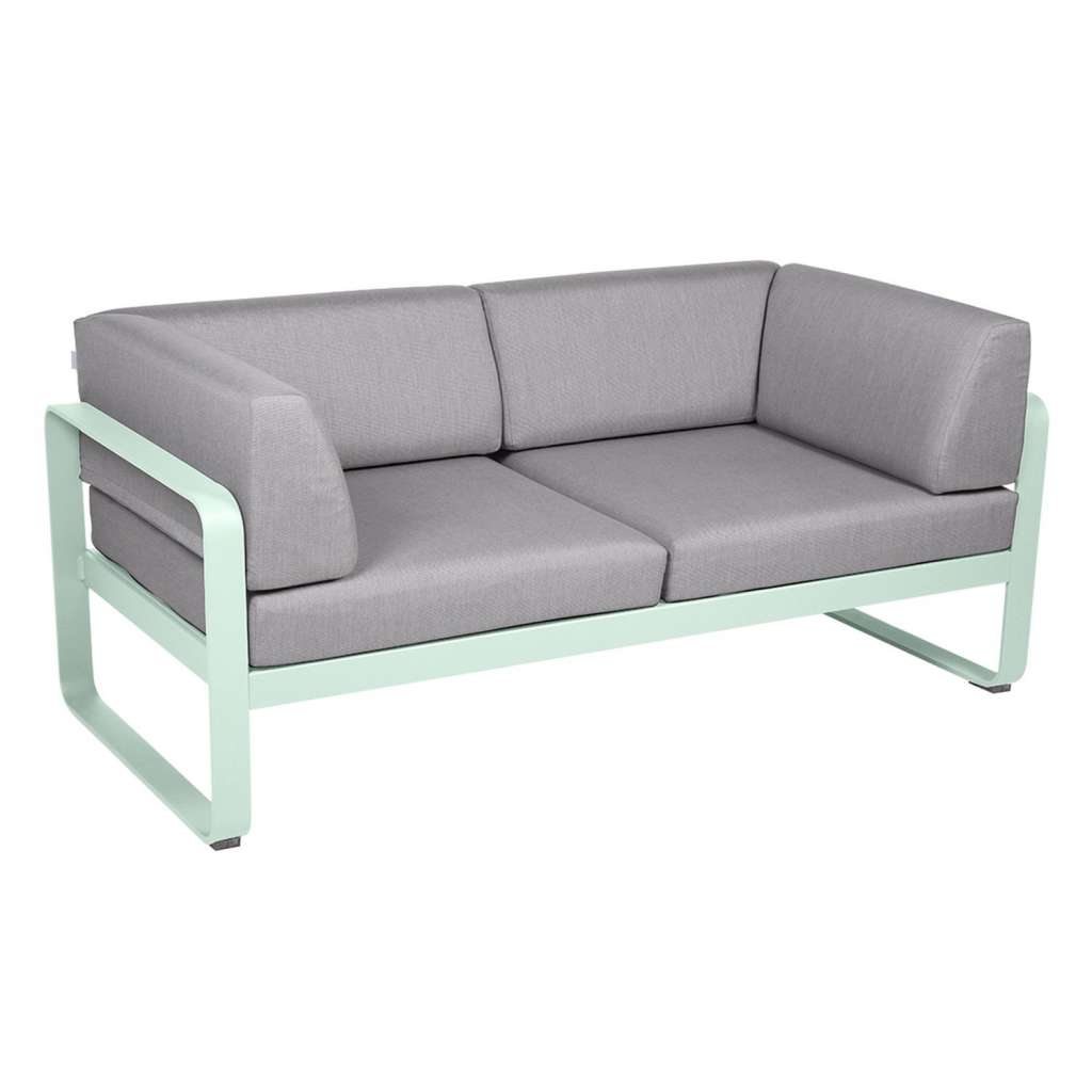 Fermob - BELLEVIE Clubsofa 2 Sitzer - A7 Gletscherminze - 79 flanellgrau