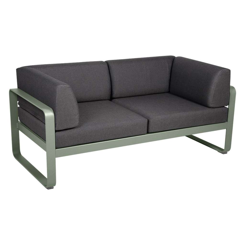 Fermob - BELLEVIE Clubsofa 2 Sitzer - 82 Kaktus - A3 grafitgrau