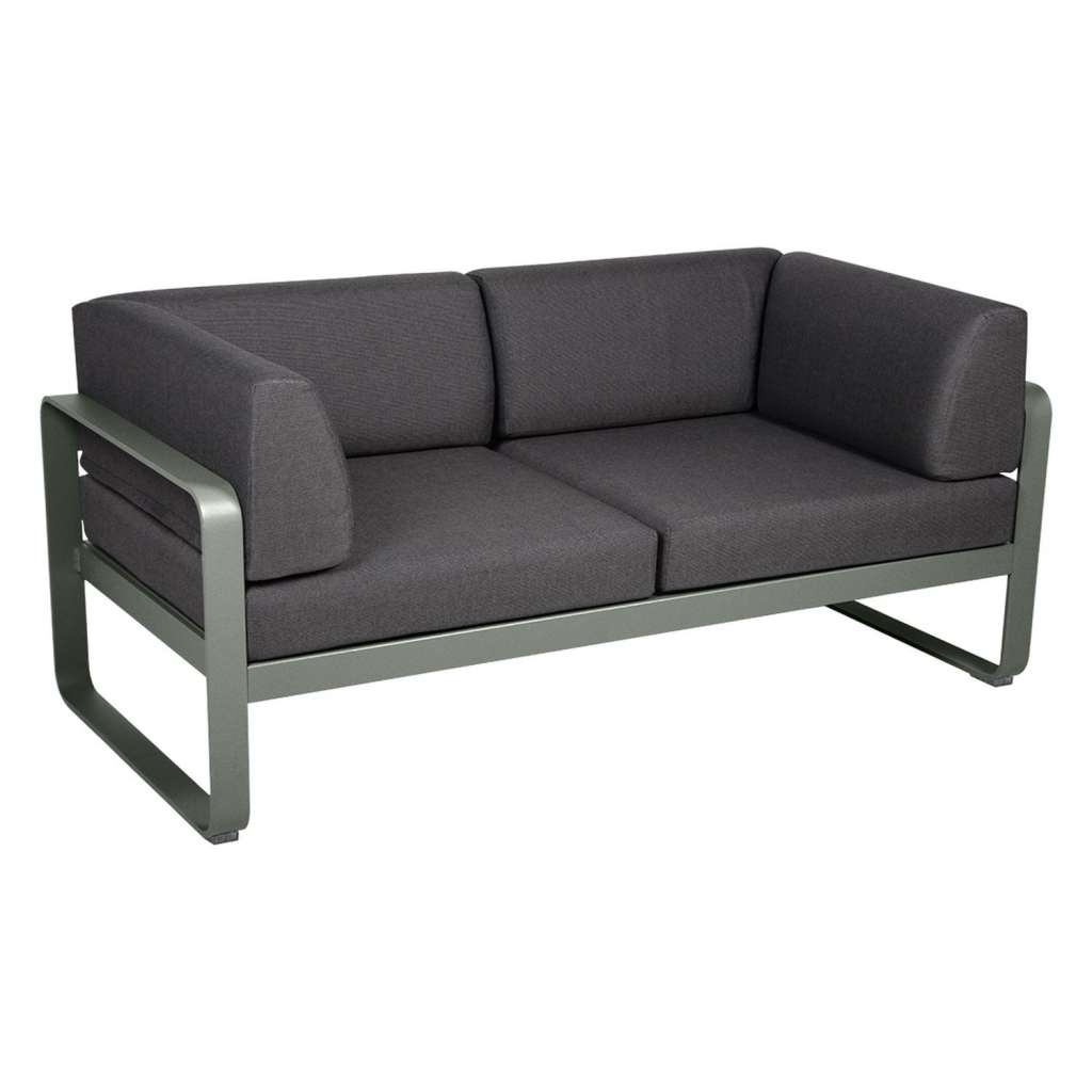 Fermob - BELLEVIE Clubsofa 2 Sitzer - 48 Rosmarin matt - A3 grafitgrau