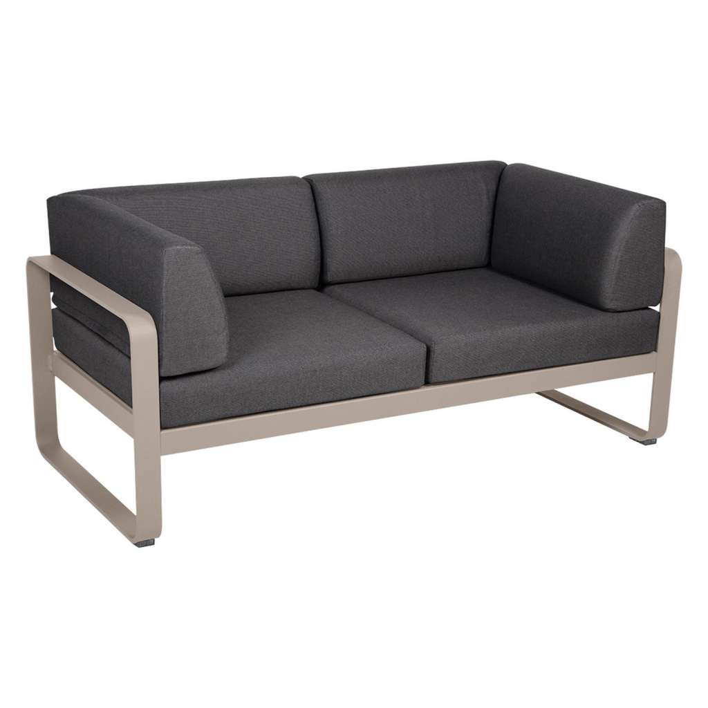 Fermob - BELLEVIE Clubsofa 2 Sitzer - 14 Muskat matt - A3 grafitgrau