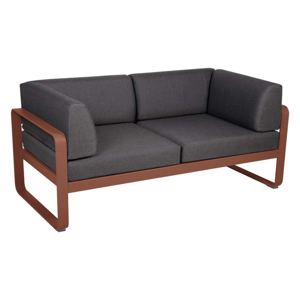 Fermob - BELLEVIE Clubsofa 2 Sitzer - 20 Ockerrot - A3 grafitgrau