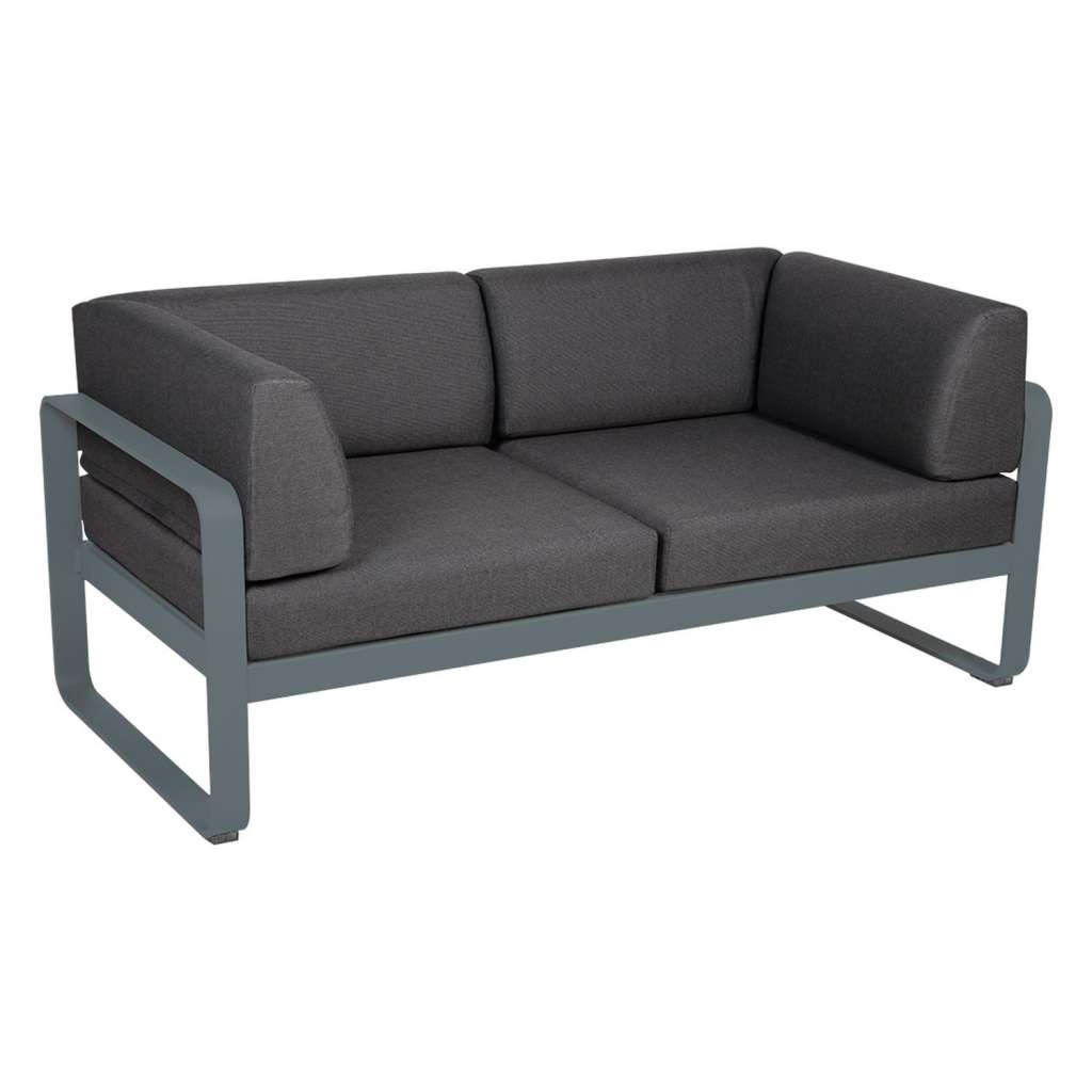 Fermob - BELLEVIE Clubsofa 2 Sitzer - 26 Gewittergrau matt - A3 grafitgrau