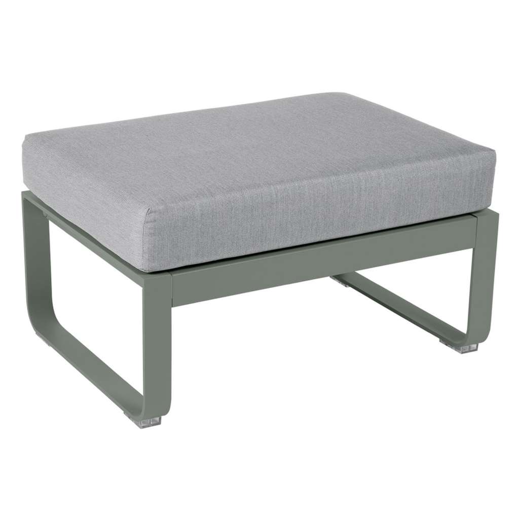 Fermob - BELLEVIE Polsterhocker - 48 Rosmarin matt - 79 flanellgrau
