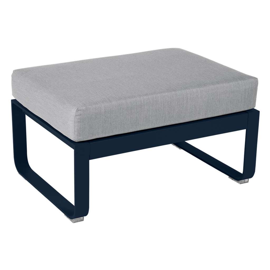 Fermob - BELLEVIE Polsterhocker - 92 Abysseblau - 79 flanellgrau