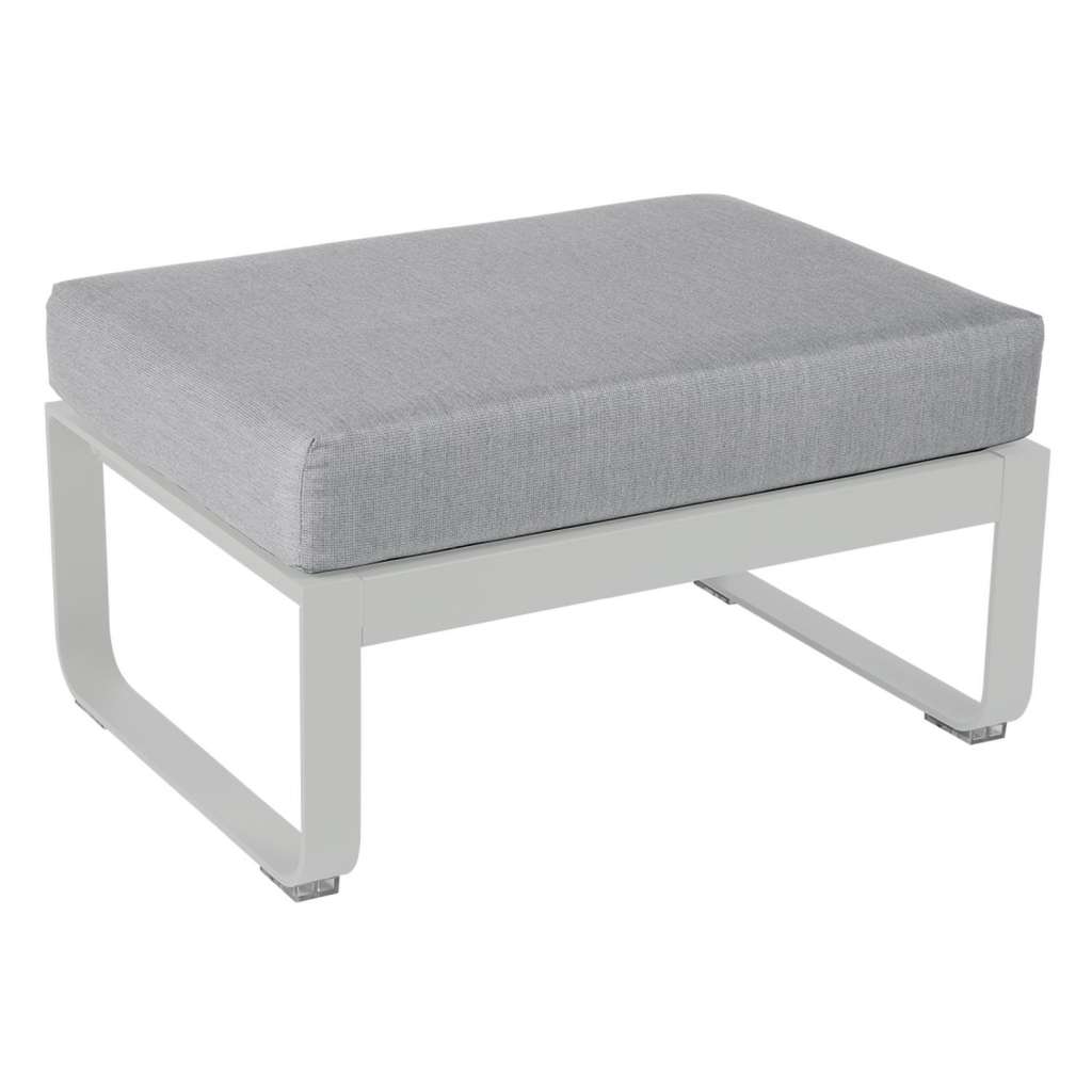 Fermob - BELLEVIE Polsterhocker - 38 Metallgrau satiniert - 79 flanellgrau