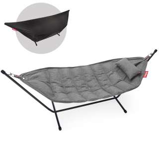 fatboy - Headdemock Hängematte Superb Deluxe mit Gestell, Kissen und Regenschutz - rock grey