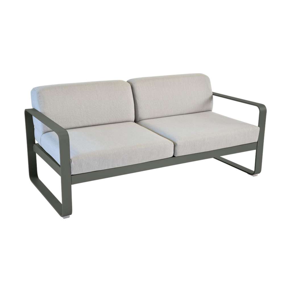 Fermob - BELLEVIE 2-Sitzer  Sofa - 48 Rosmarin matt - 79 flanellgrau