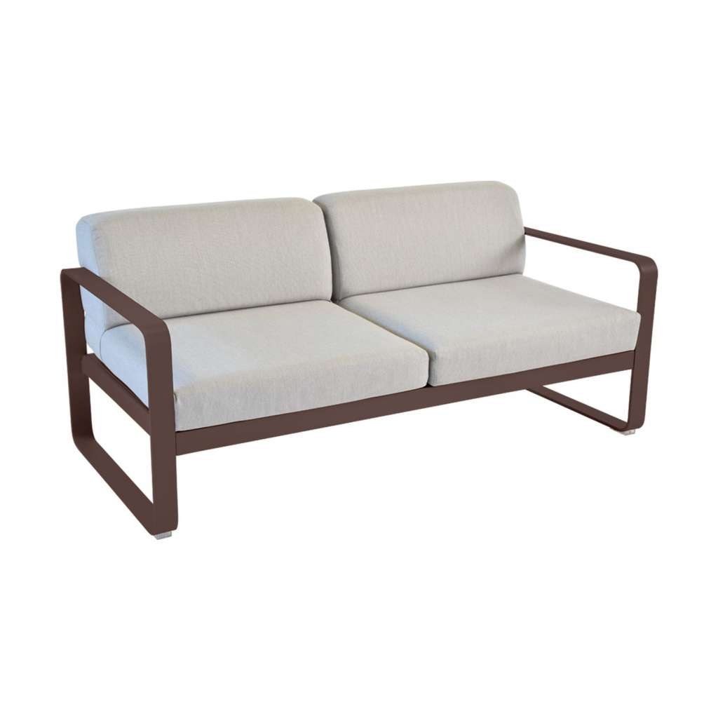 Fermob - BELLEVIE 2-Sitzer  Sofa - 09 Rost matt - 79 flanellgrau