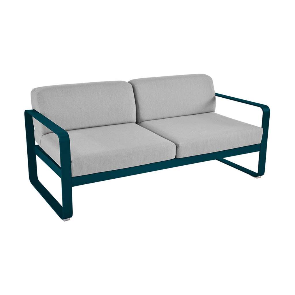 Fermob - BELLEVIE 2-Sitzer  Sofa - 21 Acapulcoblau - 79 flanellgrau