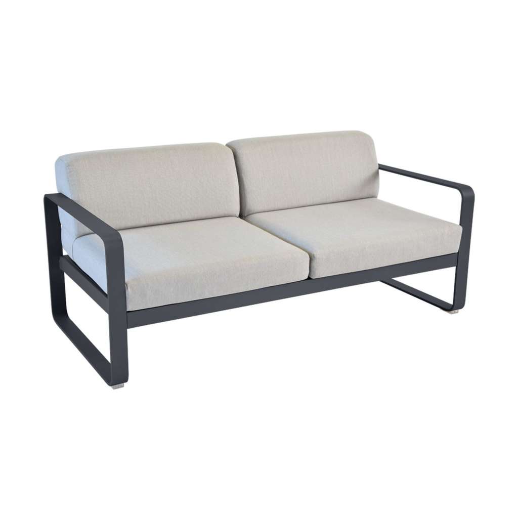 Fermob - BELLEVIE 2-Sitzer  Sofa - 47 Anthrazit matt - 79 flanellgrau