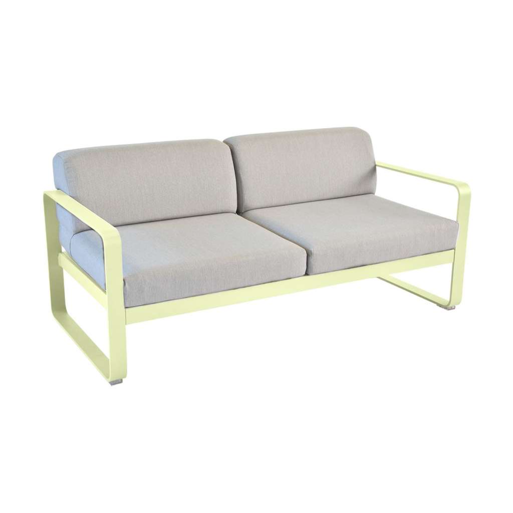 Fermob - BELLEVIE 2-Sitzer  Sofa - A6 Zitronensorbet - 79 flanellgrau