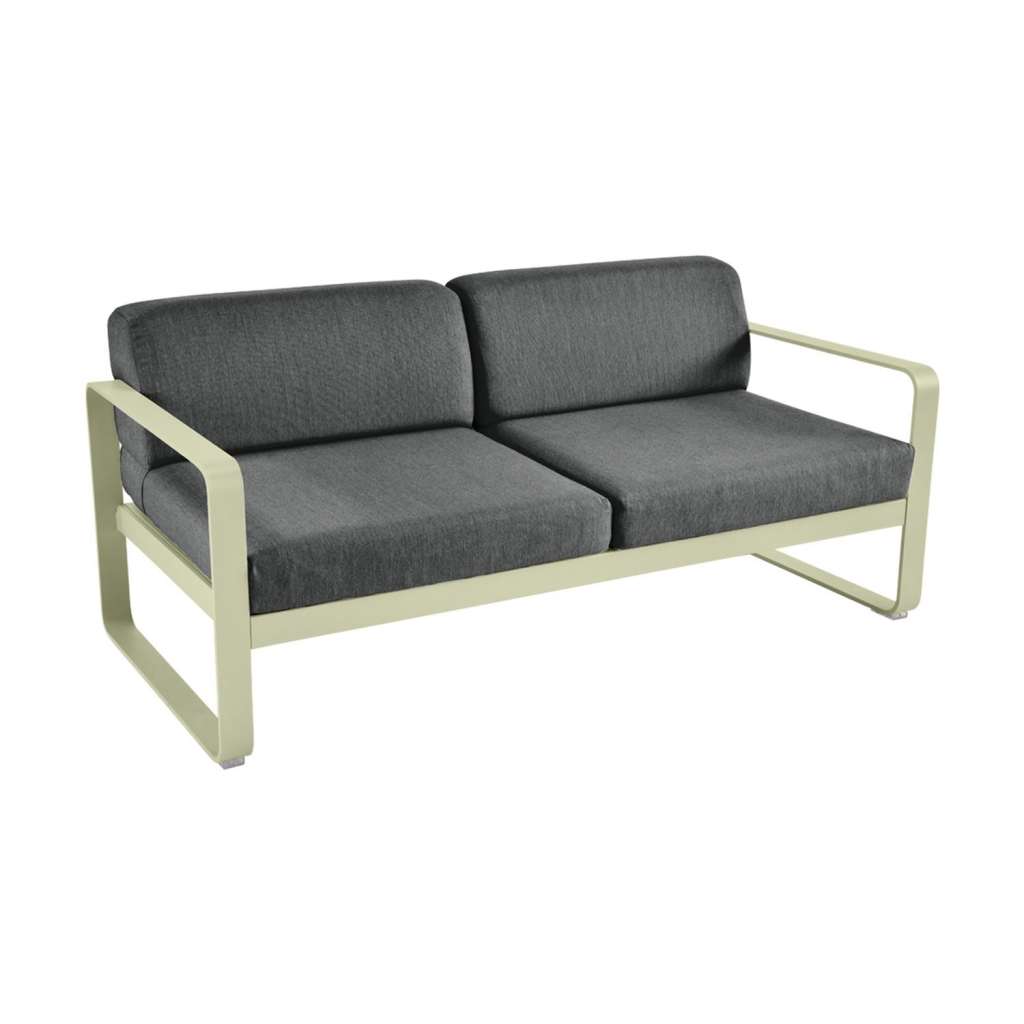 Fermob - BELLEVIE 2-Sitzer  Sofa - 65 Lindgrün matt - A3 grafitgrau