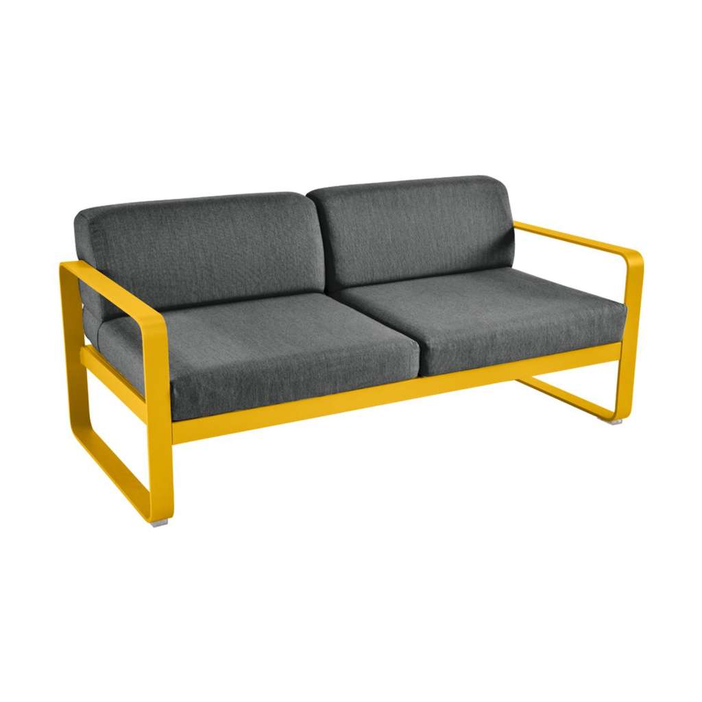 Fermob - BELLEVIE 2-Sitzer  Sofa - 73 Honig - A3 grafitgrau