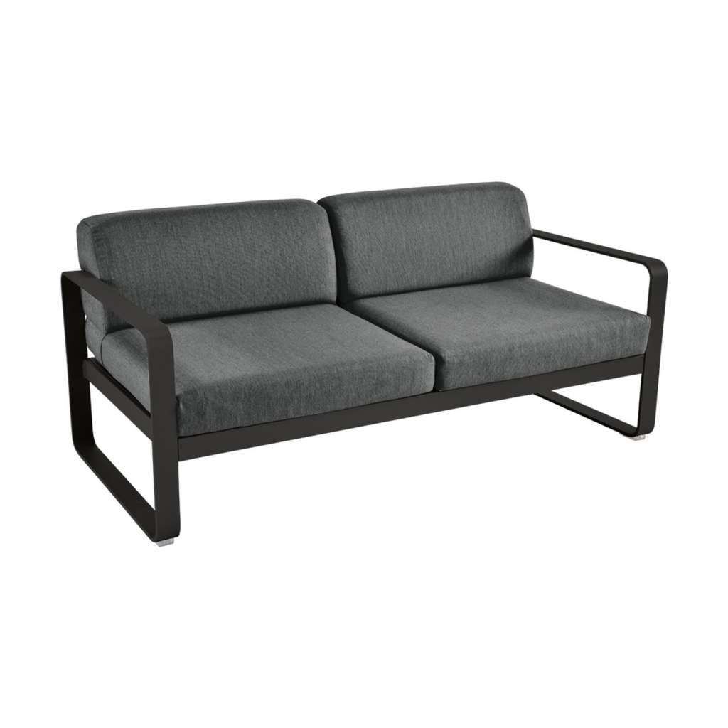 Fermob - BELLEVIE 2-Sitzer  Sofa - 42 Lakritze matt - A3 grafitgrau