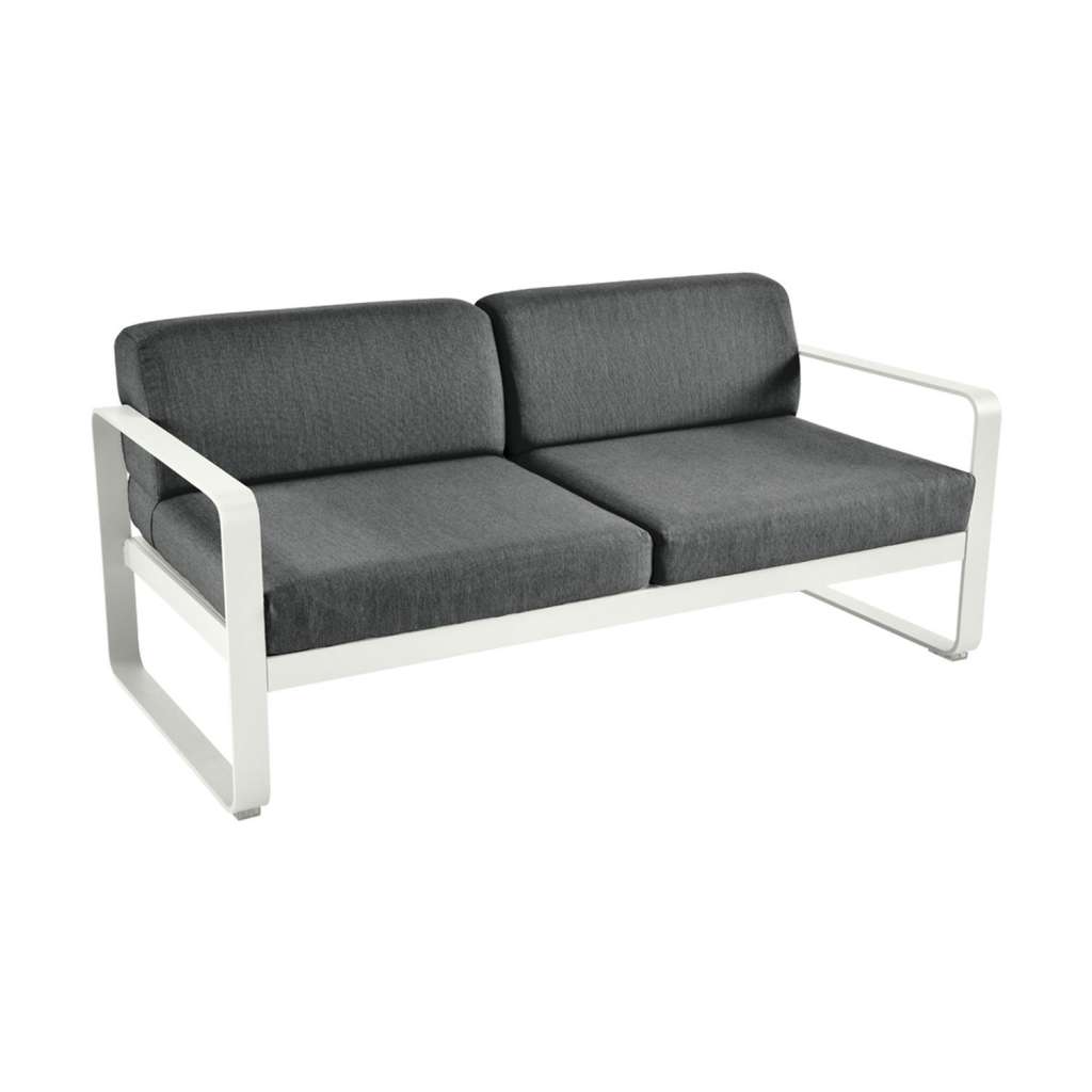 Fermob - BELLEVIE 2-Sitzer  Sofa - A5 Lehmgrau - A3 grafitgrau