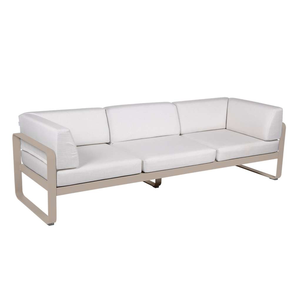 Fermob - BELLEVIE Clubsofa 3 Sitzer - 14 Muskat matt - 81 weißgrau