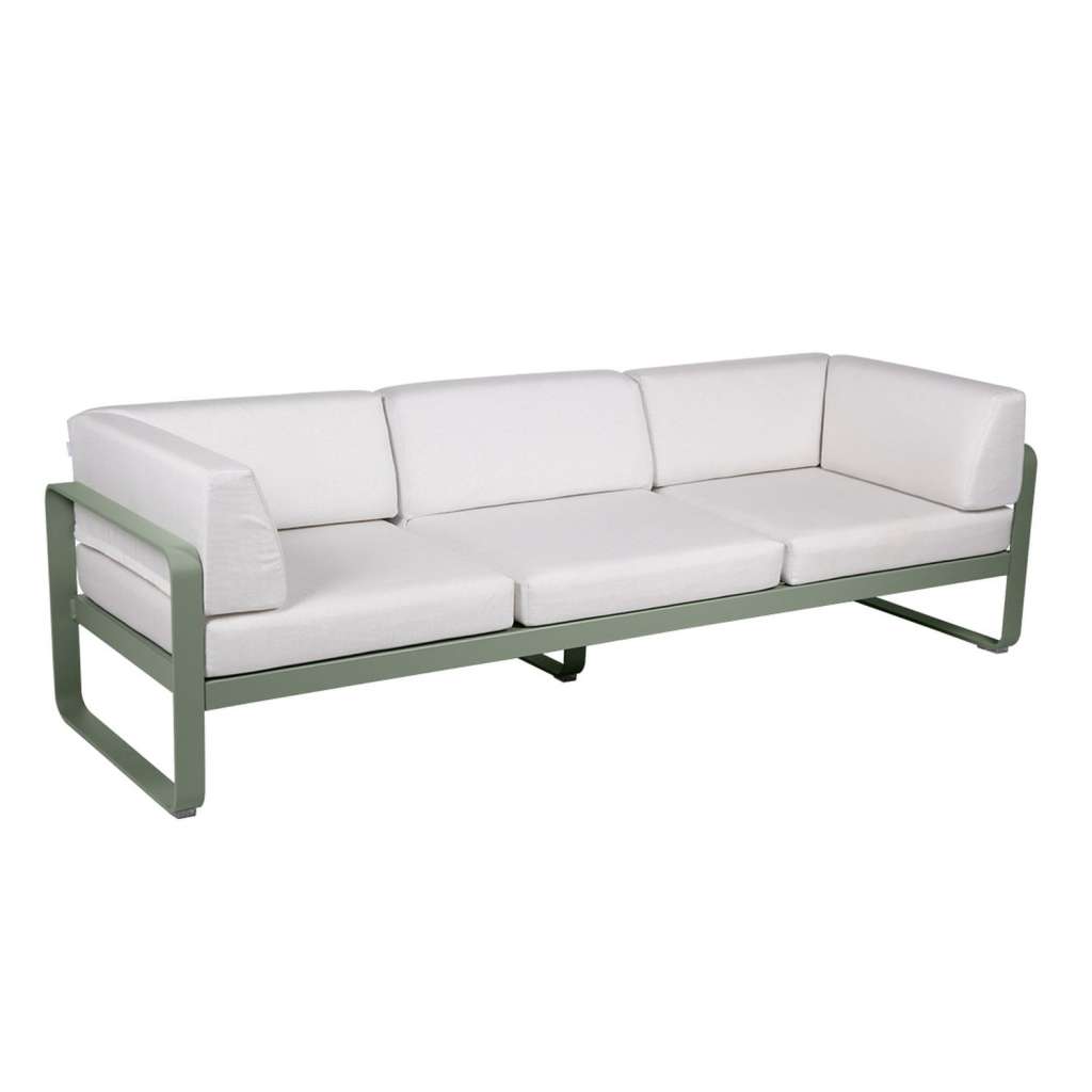 Fermob - BELLEVIE Clubsofa 3 Sitzer - 82 Kaktus - 81 weißgrau