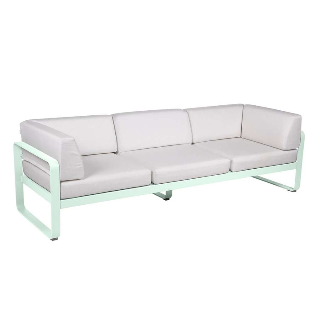 Fermob - BELLEVIE Clubsofa 3 Sitzer - A7 Gletscherminze - 81 weißgrau
