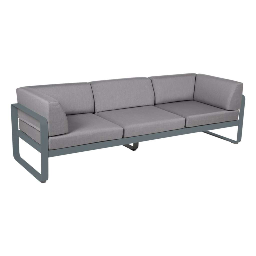 Fermob - BELLEVIE Clubsofa 3 Sitzer - 26 Gewittergrau matt - 79 flanellgrau