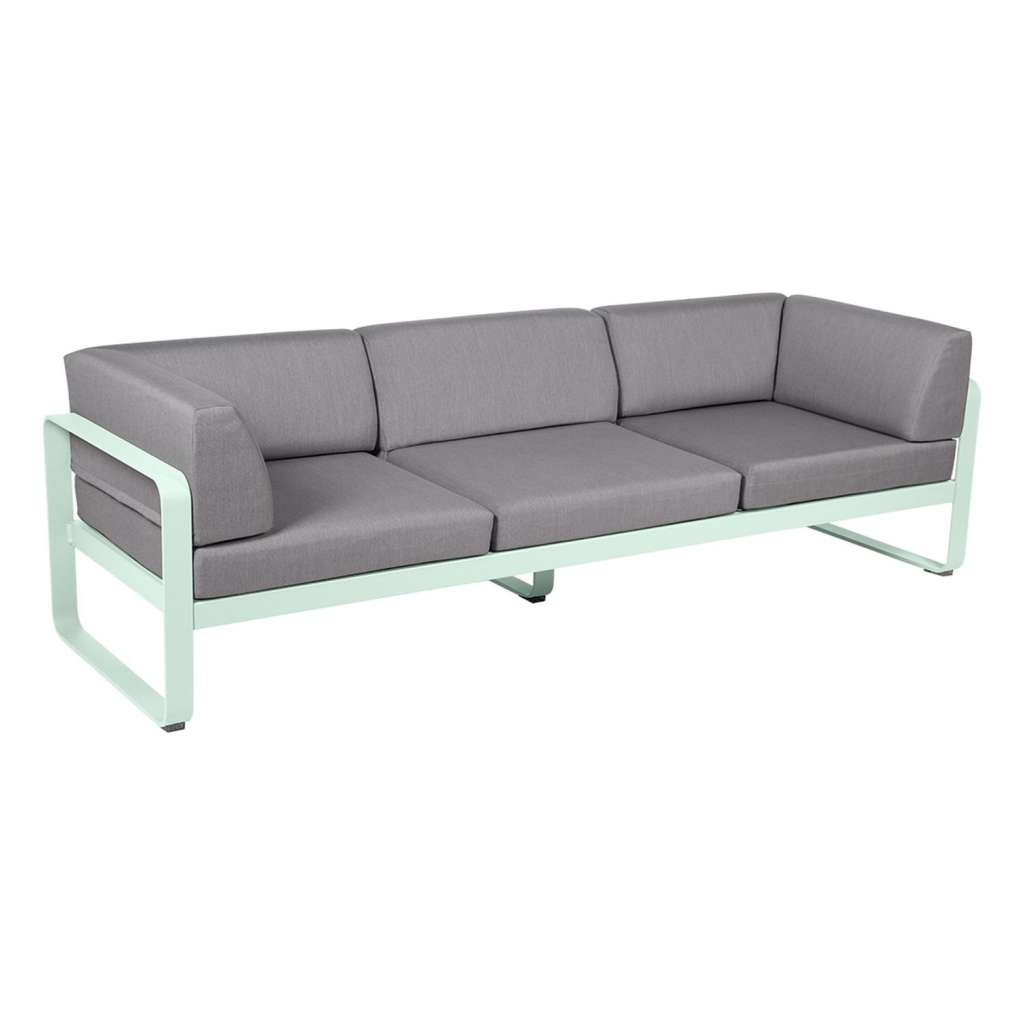 Fermob - BELLEVIE Clubsofa 3 Sitzer - A7 Gletscherminze - 79 flanellgrau