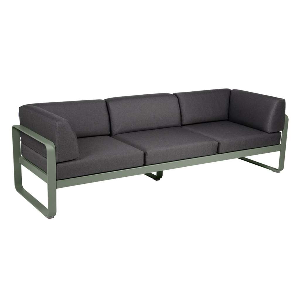 Fermob - BELLEVIE Clubsofa 3 Sitzer - 82 Kaktus - A3 grafitgrau
