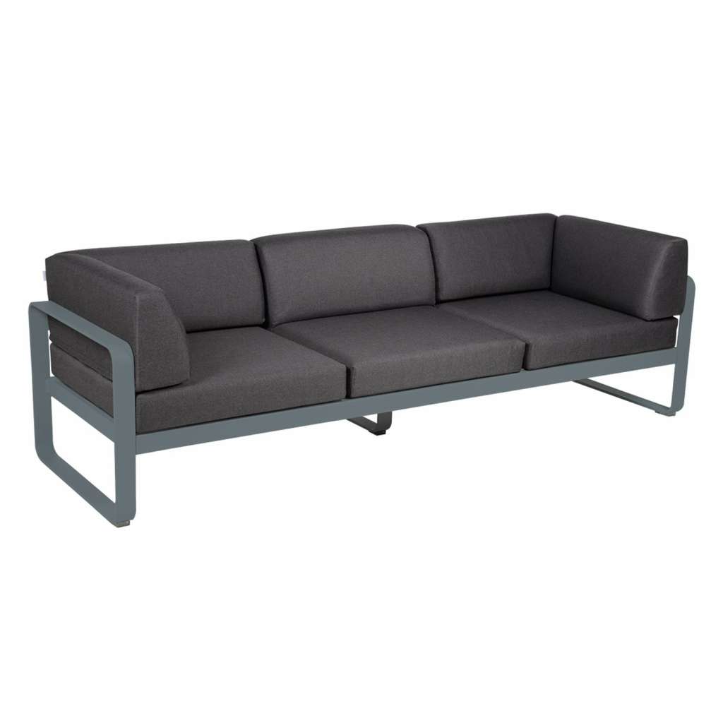 Fermob - BELLEVIE Clubsofa 3 Sitzer - 26 Gewittergrau matt - A3 grafitgrau