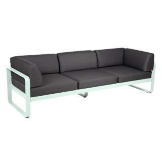 Fermob - BELLEVIE Clubsofa 3 Sitzer - A7 Gletscherminze - A3 grafitgrau