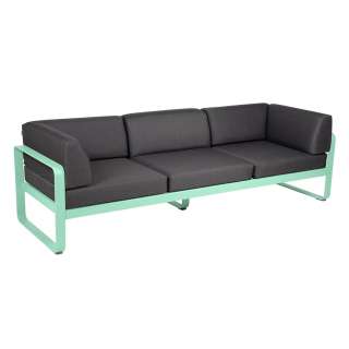 Fermob - BELLEVIE Clubsofa 3 Sitzer - 83 Opalgrün - A3 grafitgrau