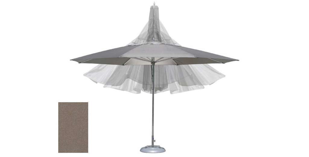 Tuuci - Sonnenschirm ocean master autoscope  - taupe - 2,45 m x 3,65 m rechteckig - outdoor