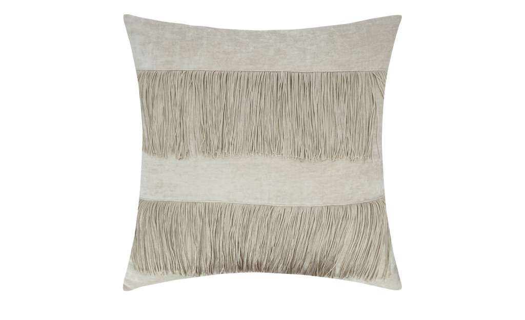 HOME STORY Kissen  Fransen ¦ beige ¦ 100% Polyesterfüllung, 400 gr. Heimtextilien > Kissen > Dekokissen - Höffner