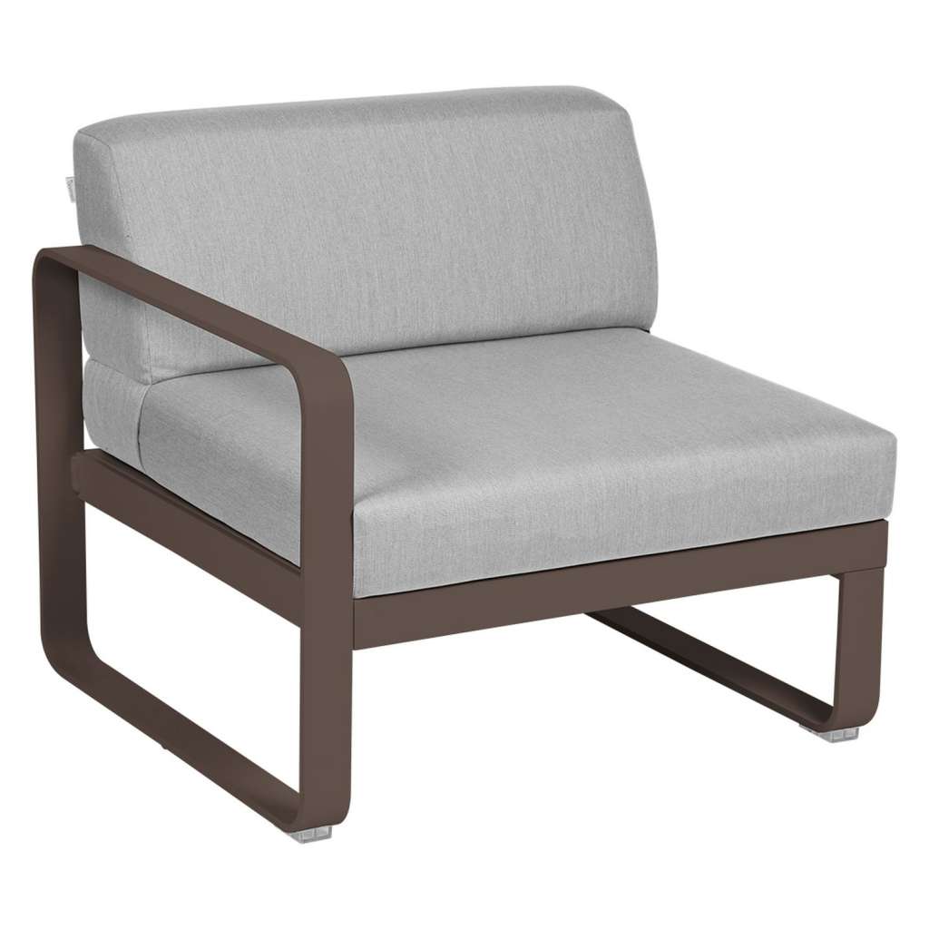 Fermob - BELLEVIE Sesselmodul Links - 09 Rost matt - 79 flanellgrau