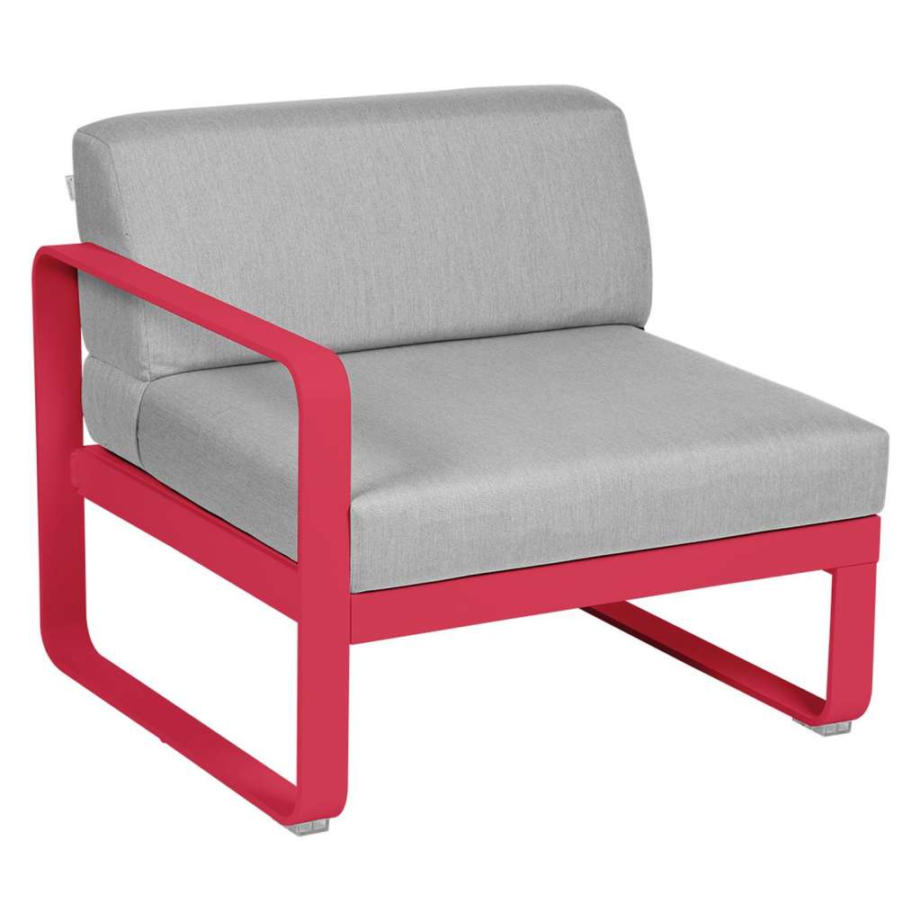 Fermob - BELLEVIE Sesselmodul Links - 93 Rose Praline - 79 flanellgrau