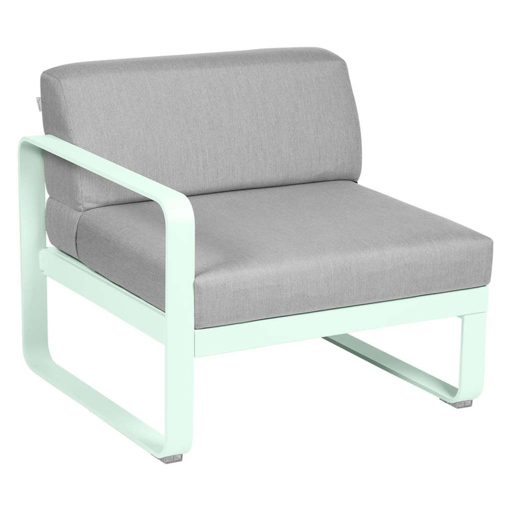 Fermob - BELLEVIE Sesselmodul Links - A7 Gletscherminze - 79 flanellgrau