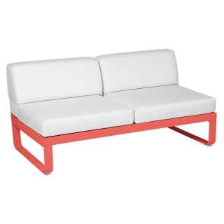 Fermob - BELLEVIE 2 Sitzer Modul Mitte - 45 Capucine matt - 81 weißgrau