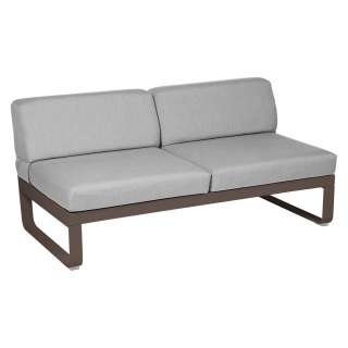 Fermob - BELLEVIE 2 Sitzer Modul Mitte - 09 Rost matt - 79 flanellgrau