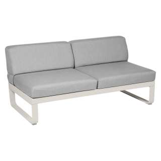 Fermob - BELLEVIE 2 Sitzer Modul Mitte - A5 Lehmgrau - 79 flanellgrau