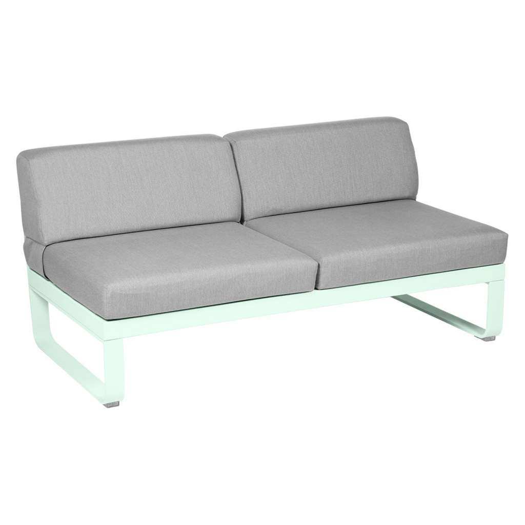 Fermob - BELLEVIE 2 Sitzer Modul Mitte - A7 Gletscherminze - 79 flanellgrau