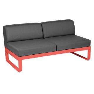 Fermob - BELLEVIE 2 Sitzer Modul Mitte - 45 Capucine matt - A3 grafitgrau