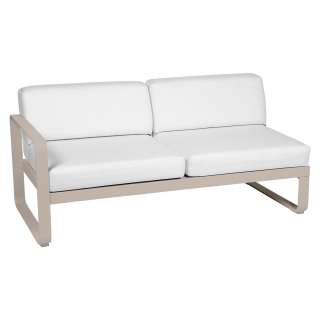 Fermob - BELLEVIE 2 Sitzer Modul Links - 14 Muskat matt - 81 weißgrau