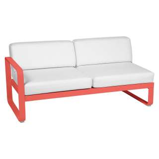 Fermob - BELLEVIE 2 Sitzer Modul Links - 45 Capucine matt - 81 weißgrau
