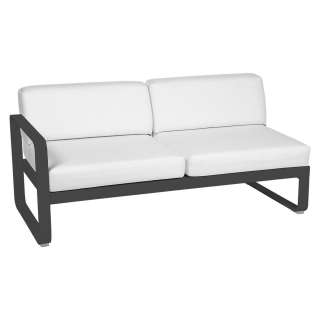 Fermob - BELLEVIE 2 Sitzer Modul Links - 47 Anthrazit matt - 81 weißgrau