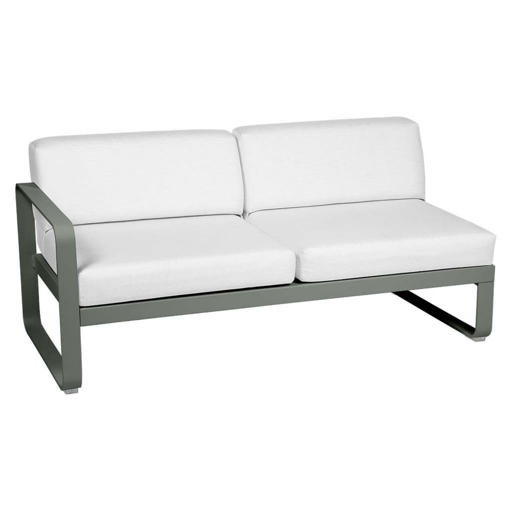 Fermob - BELLEVIE 2 Sitzer Modul Links - 48 Rosmarin matt - 81 weißgrau