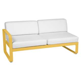 Fermob - BELLEVIE 2 Sitzer Modul Links - 73 Honig - 81 weißgrau