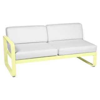Fermob - BELLEVIE 2 Sitzer Modul Links - A6 Zitronensorbet - 81 weißgrau